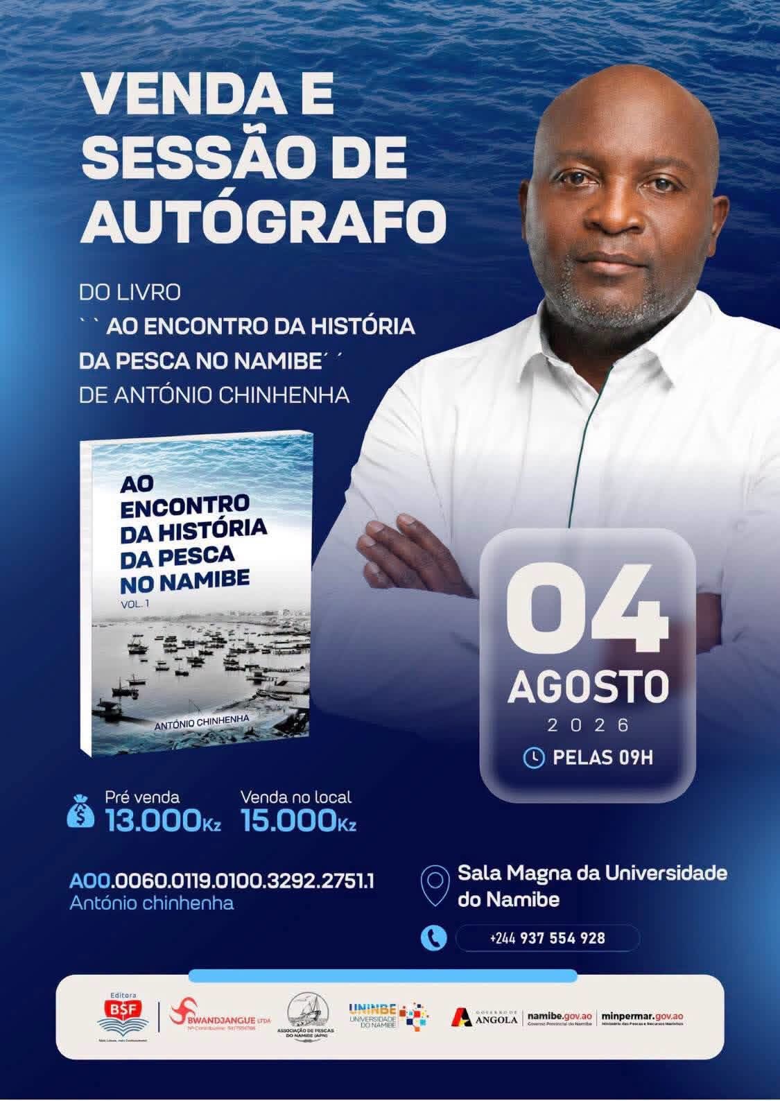 Venda e Sessão de autógrafos livro: Ao encontro da história da pesca no Namibe